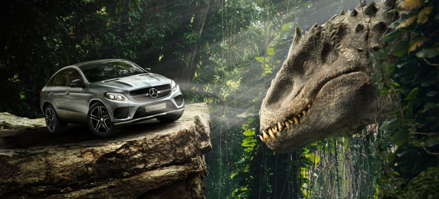 Cars als Stars: Mercedes-Benz in Jurassic World: Beim Comeback der Dinos ist Mercedes-Benz dabei