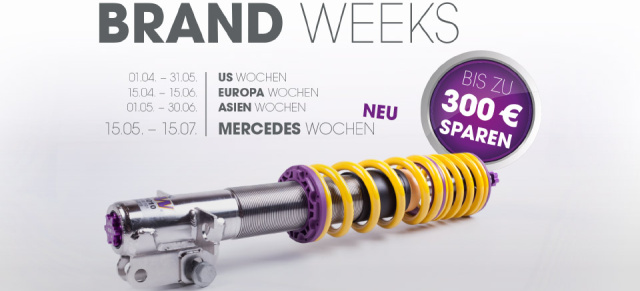 Von 15. Mai bis 15. Juli: Sparen bei Gewindefahrwerken: Mercedes-Wochen bei KW Automotive