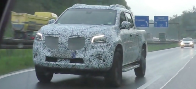 Mercedes-Benz Erlkönig erwischt: Spy Shot Video: Mercedes-Benz X-Klasse