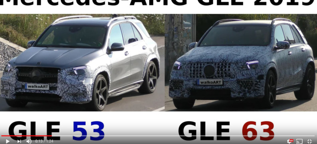 Neue Erlkönig-Videos: Mercedes-AMG GLE 53 und 63 mit wenig Tarnung erwischt