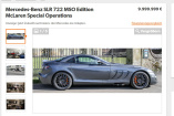 Mercedes- Klassiker for sale: Was für ein Angebot: Seltener Mercedes-Benz SLR 722 MSO Edition für 10 Millionen €