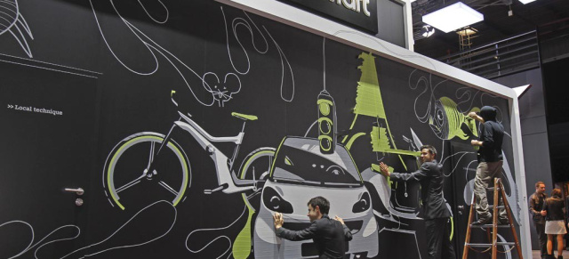  smart auf der Paris Motor Show: smart als Kunstobjekt: Live-Event: Straßenkünstler El Bocho setzt mit smart Akzente