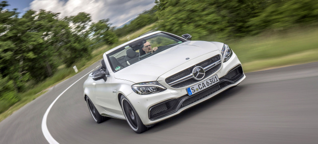 Erste Fahrt in der "Oben ohne -C-Klasse": Schon gefahren: Mercedes-AMG C 63 S Cabriolet 