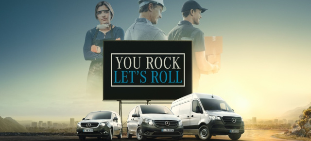 Mercedes-Benz Vans startet europaweite Kampagne: „You rock, let’s roll!“: Neue Marketingkampagne für Mercedes-Benz Transporter