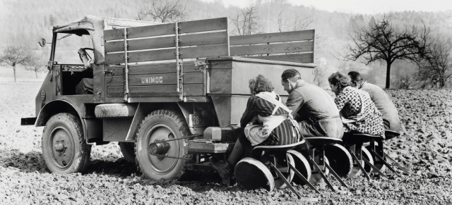 Erntehelfer mit 25 PS: Unimog – Spurbreite passend für den Kartoffelacker