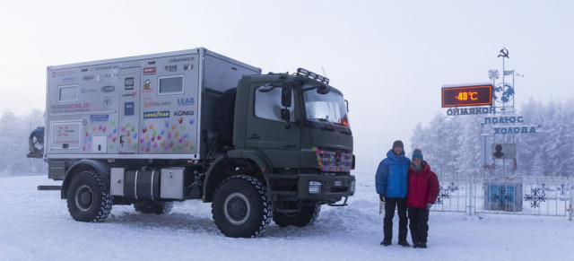 Sternfahrt extrem: 45.000 km über Stock und Stein am Stück - durch dick und dünn, hoch und tief, heiß und kalt: Das große Abenteuer im Axor 4x4 erfahren: Zwei Schweizer steuern die vier extremsten befahrbaren Orte der Welt in einer ununterbrochenen Reise an