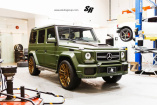 G wie Grün & gewaltig:  Mercedes AMG G63 von SR Auto: Der grün gedresste Geländewagenklassiker präsentiert sich nur farblich im Wald- und Wiesenlook