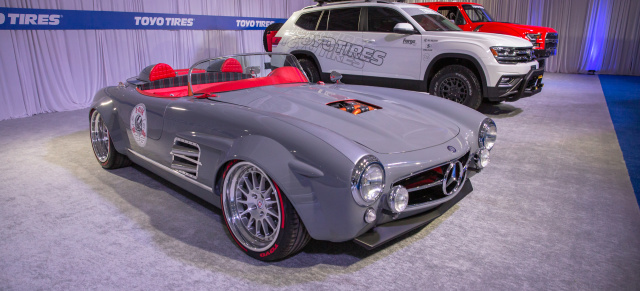 Verhinderter SEMA-2020-Supershow-Star: 1955 Mercedes Gullwing Widebody Droptop