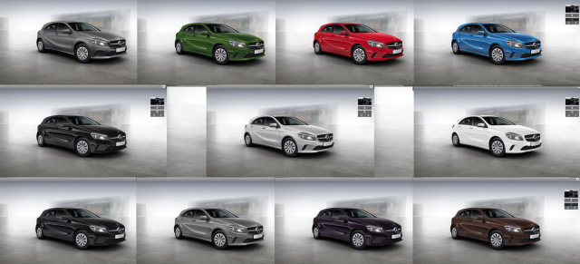 Top Elf: : Die neuen Farben der Mercedes-Benz A-Klasse (MoPf) 