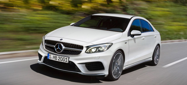 Mercedes-Benz auf der Auto Shanghai: Premiere für Showcar "Concept A Sedan": Der Blick geht nach Fernost: Mercedes zeigt Vorgucker auf die A-Klasse Limousine 