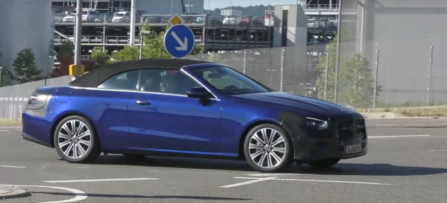 Mercedes Erlkönig erwischt: Mercedes Erlkönig-Video: E-Klasse Cabriolet A238 MoPf