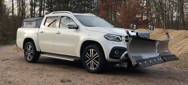 Schneeschieber mit Stern: Mercedes-Benz X 250 d Winterdienst-Edition vom Autohaus Kunzmann