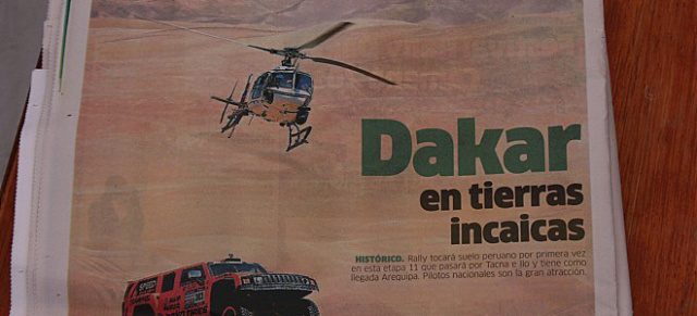 Dakar Rallye 2012: 12.Etappe:  Arequipa - Nasca : Ellen Lohr berichtet in Mercedes-Fans.de von der Rallye Dakar  